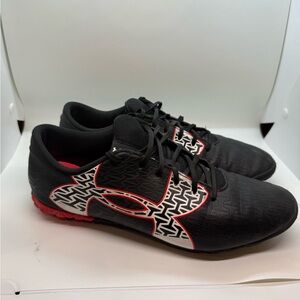 Under Armour Men's soccer turf Black and Red Shoes